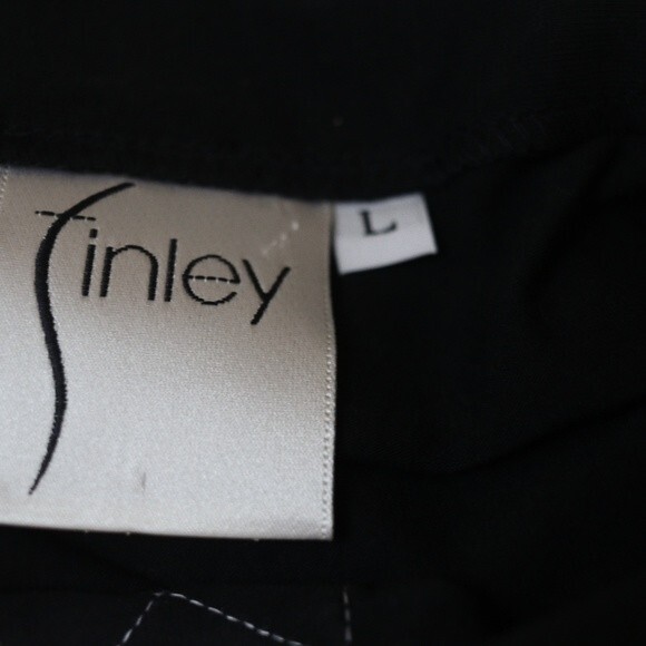 Finley Vintage 90s Black & White Jazz Halter Top Wednesday Adam's Vibes - Picture 8 of 11